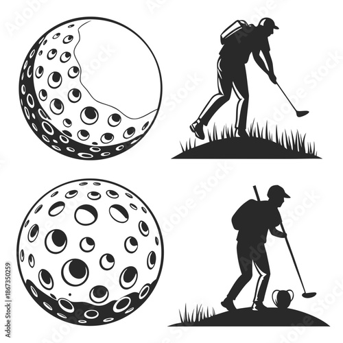 Golf silhouettes