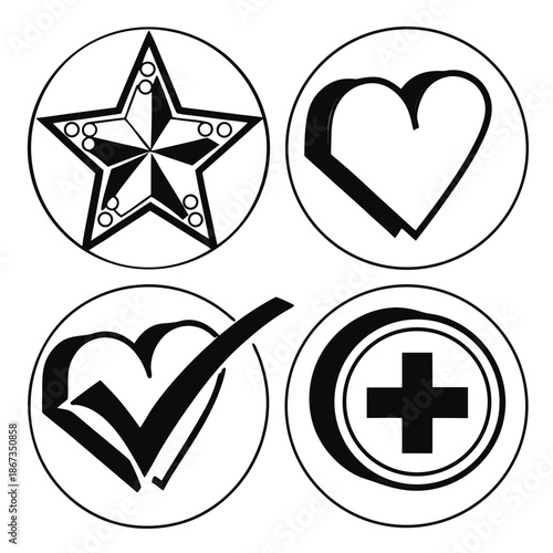 Set of symbolic icons