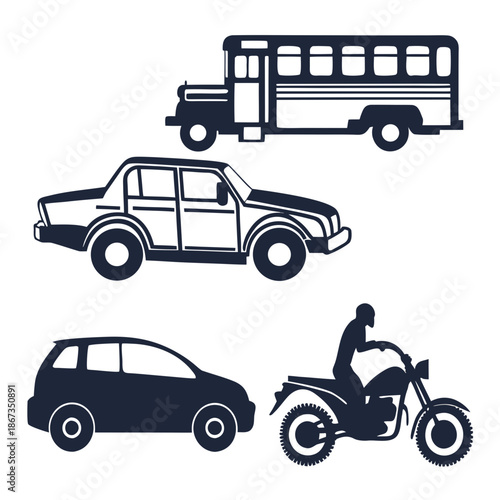 Various modes of transportation