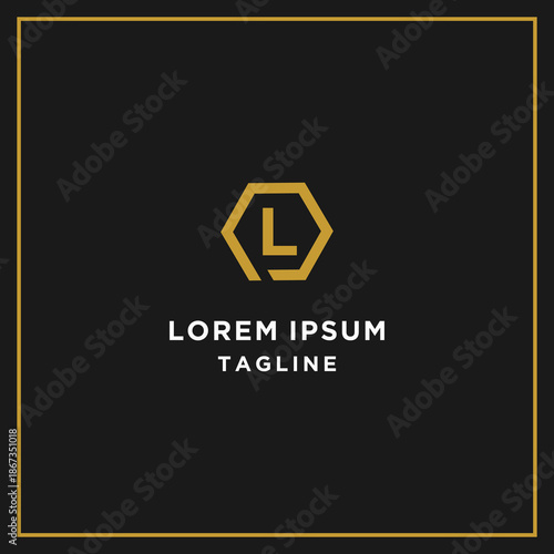 pl or lp hexagon logo