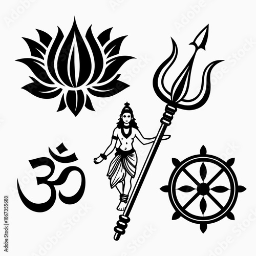 Spiritual symbols illustration