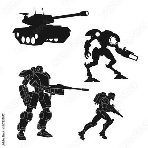 Military silhouettes