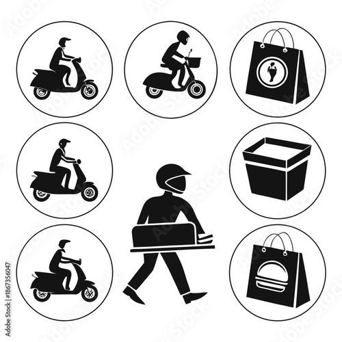 Delivery and shopping icons