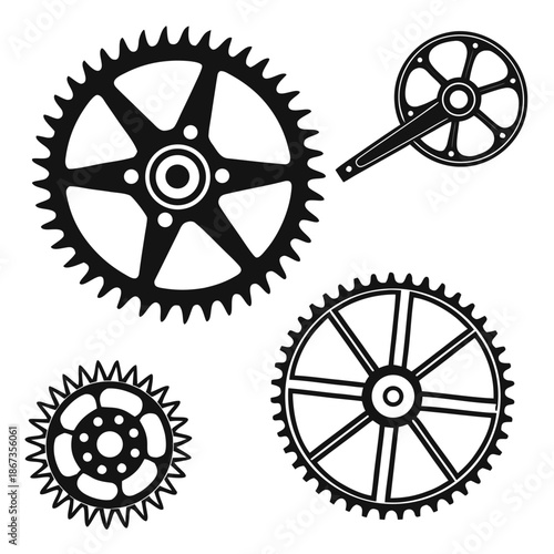 Collection of mechanical gears