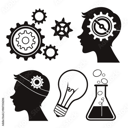 Conceptual illustration of innovation and intelligence