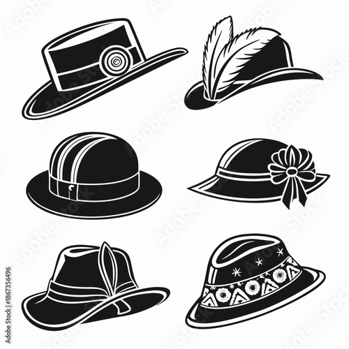 Collection of vintage hats