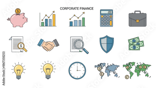 set of icons for business