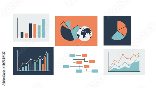 vector illustration of business graph