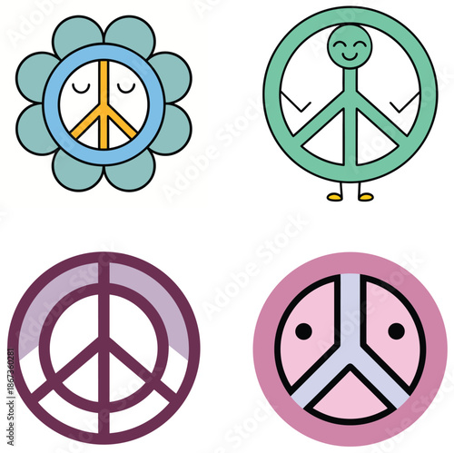 Peaceful care symbol, simple vector