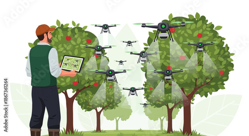 Precision agriculture and drone technology in orchard management for efficient farming