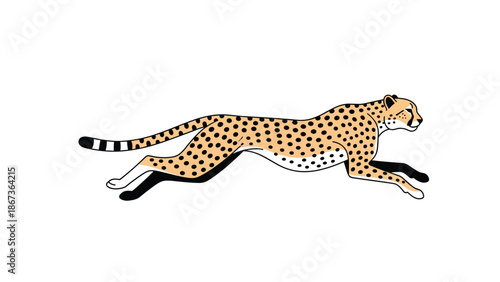 A cheetah in full stride, capturing the essence of its incredible speed and agility.