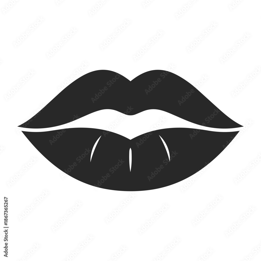 Obraz premium Lips flat icon