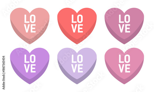 Heart shape flat illustration