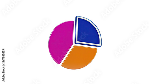 Free Download 3D Pie Chart with Three Segments - GFXLoad