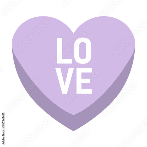 Heart shape flat illustration