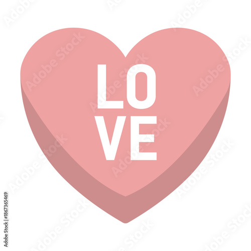 Heart shape flat illustration