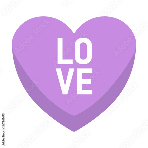 Heart shape flat illustration set