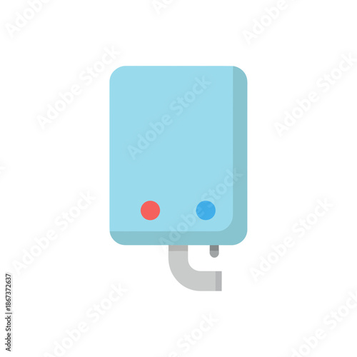 Modern Electric Water Heater Boiler Vector Icon