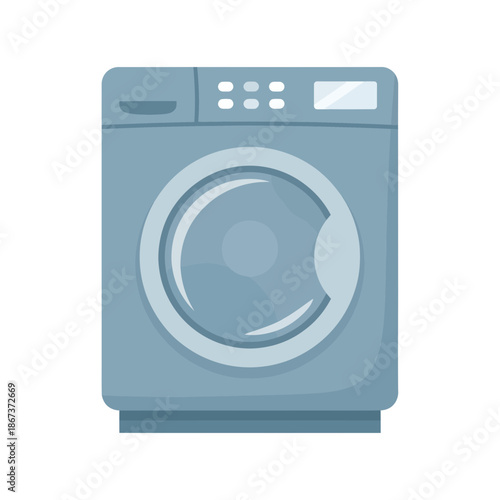 Modern Flat Design Washing Machine Home Appliance Icon