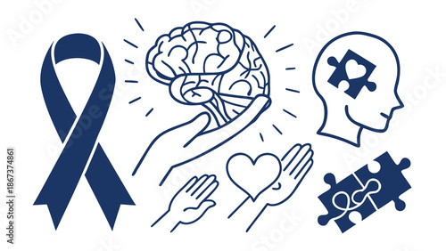 Funny hand drawn cartoon vector illustration of an abstract background featuring a snake character with a comic style brain and finger design