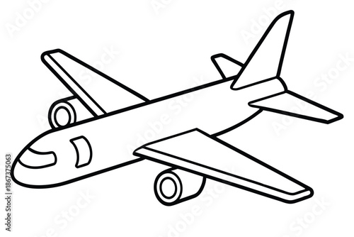 Aviation Industry Airplane Icon Silhouette for Business Presentations and Technical Reports