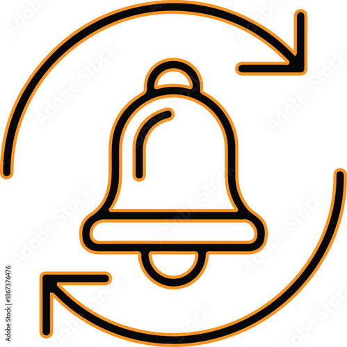 Bell alert icon notification symbol design