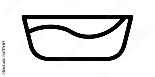 Minimalist bathtub icon