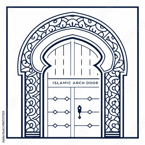 Islamic arch door