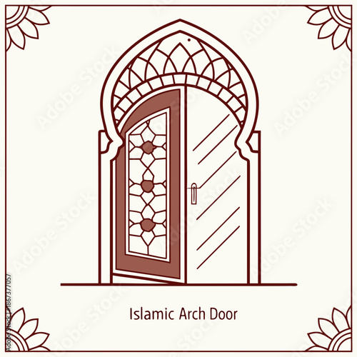 Islamic arch door