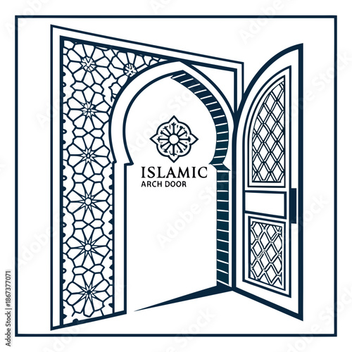 Islamic arch door
