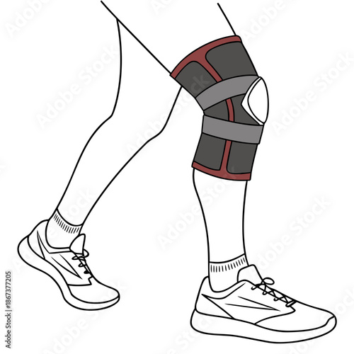 Person wearing knee support
