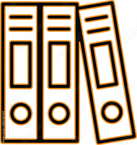 Stack of binders icon design for organization