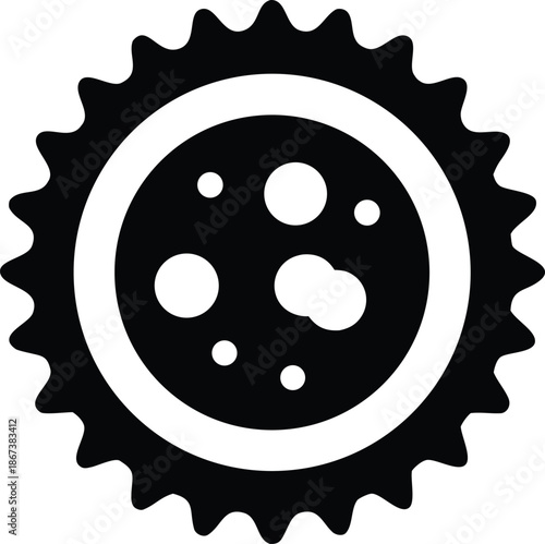 white blood cell neutrophil silhouette vector illustration on transparent background