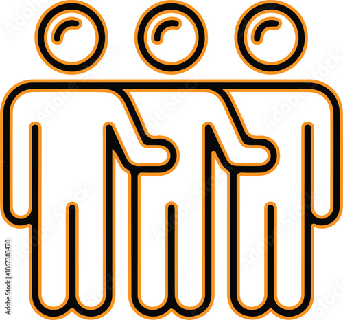 Teamwork collaboration icon business people