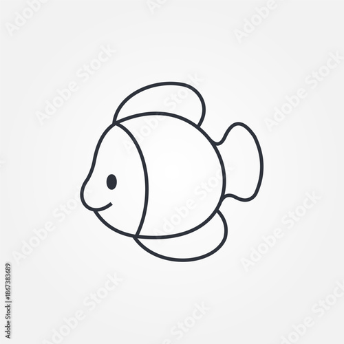 fish icon symbol illustration vector eps10 logo template design pattern seamless bright minimal design flat design realistic style simple design modern design