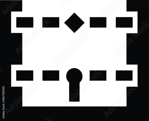 magnetic domain alignment silhouette vector illustration on transparent background