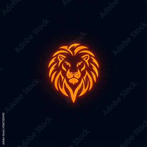 Minimal Fire Lion Line Art Symbol for Modern Business Logo