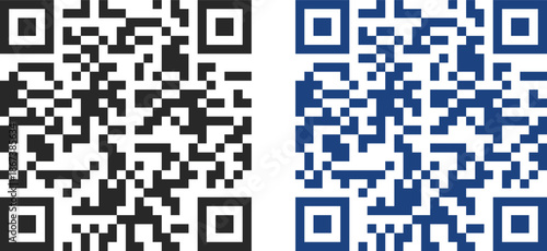QR Code Scan Me Icon Set – Mobile Payment, Digital Scan Symbols on Dark Background.