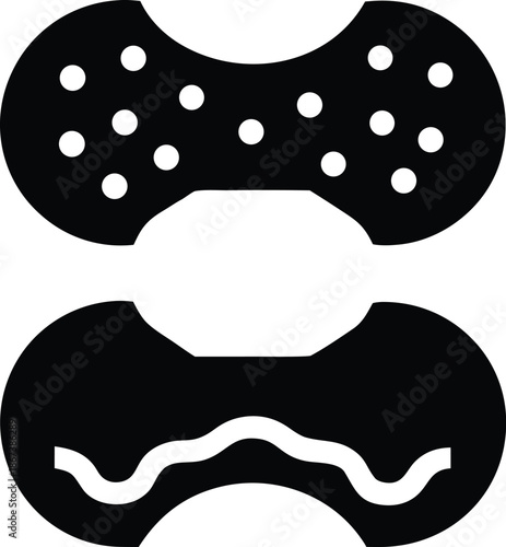 bone marrow cavity silhouette vector illustration on transparent background