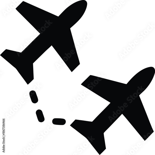 arctic tern pole to pole flight path silhouette vector illustration on transparent background