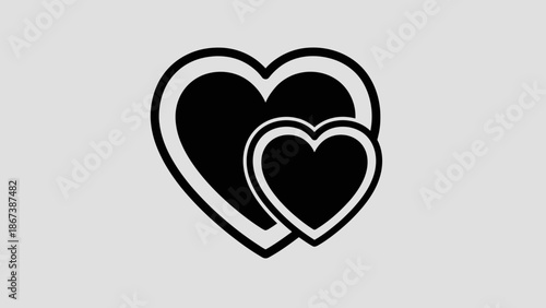 A red heart shaped cookie and metal cutter represent a romantic symbol of love and passion for a Valentine's Day celebration illustration or wedding card design