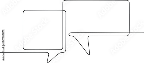 Two speech bubbles in dialogue Vector