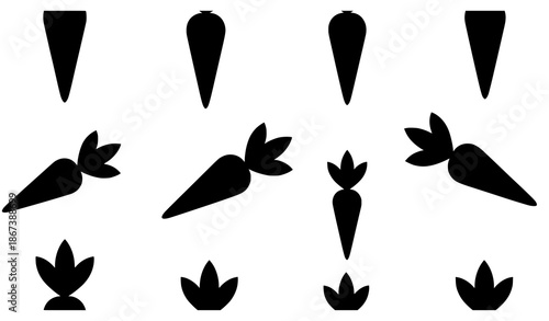 Modern colorful carrot farming seamless pattern flat vector