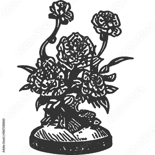 Lavish Power Vintage Illustration Vector