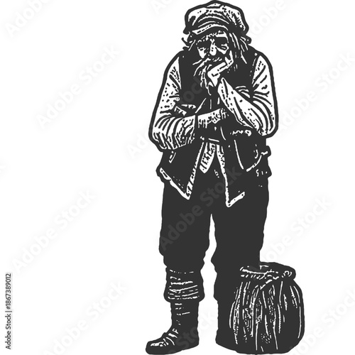 Lavish Power Vintage Illustration Vector