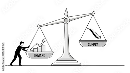 A 3d illustration of gold scales of justice balancing a house and money to symbolize the law concept of equality and financial weight comparison in business