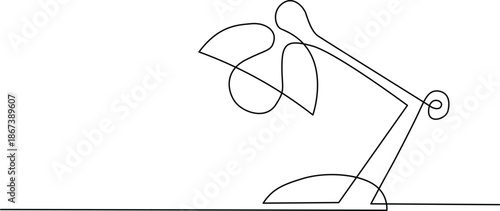 Modern desk lamp with adjustable shade Vector