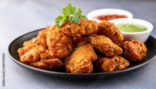 chicken pakora deep fried spiced chicken bites