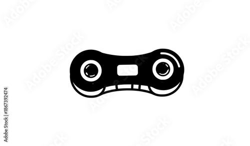 Bicycle chain link flat vector icon cycling illustration isolated on white