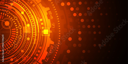 Technological of the future. HUD digital design .Engineering innovation .Vector illustration.